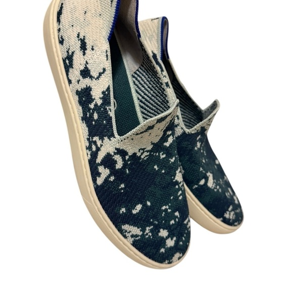 Rothy\'s Blue and White Artistic Loafers Rothys Sea Green Shibori Sneakers Shoes main image 7